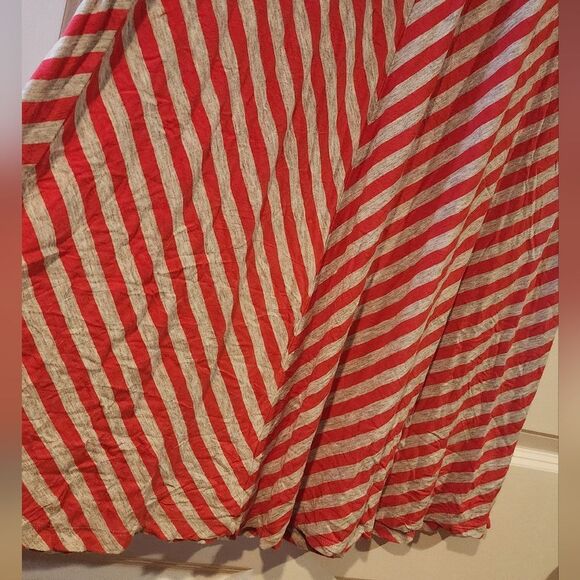 Design History stretchy pink and gray striped pull on maxi skirt M - Picture 3 of 4